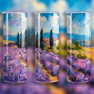 Plantilla paisaje lavanda
