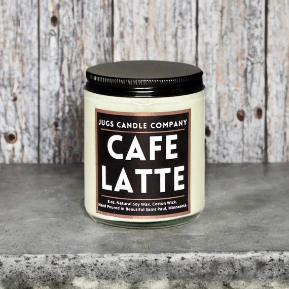 Cafe Latte Soy Candle: Hand Poured Coffee Scented Candle