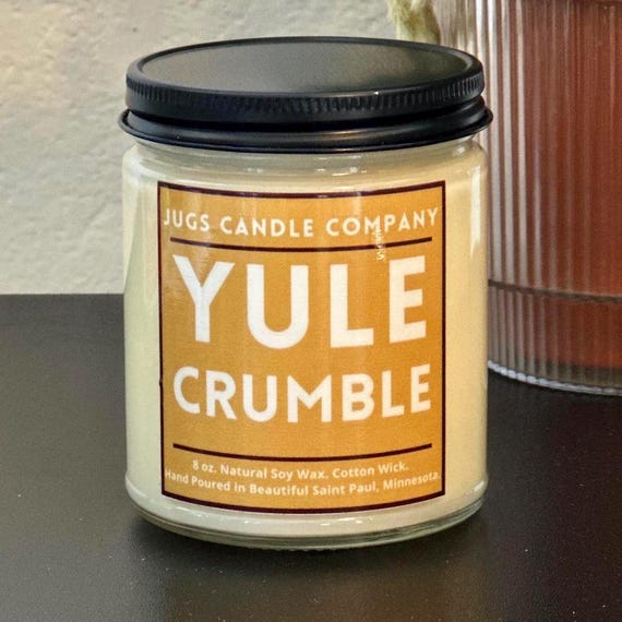 Yule Crumble Soy Candle: Baked Deliciousness, Christmas Aromatherapy