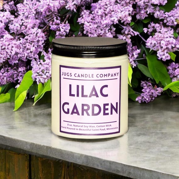Lilac Garden Soy Candle: Floral Spring Scent, Hand Poured