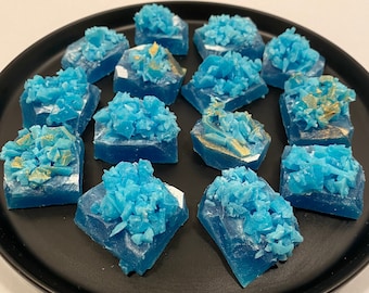 Crystal Candy - Kohakutou - Blue Raspberry - Crunchy ASMR - Gummy Crystal - Edible Gem - Edible Crystal - Luxury Crystals - TikTok - Lemon