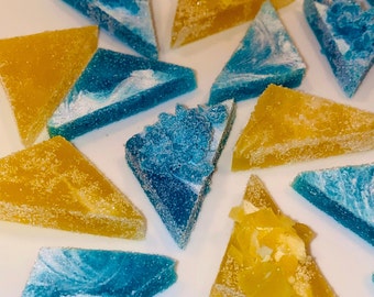 Crystal Candy - SOUR - Kohakutou - Blue Raspberry - Lemon - Crunchy ASMR - Edible Gem - Edible Crystal - Luxury Crystals - TikTok