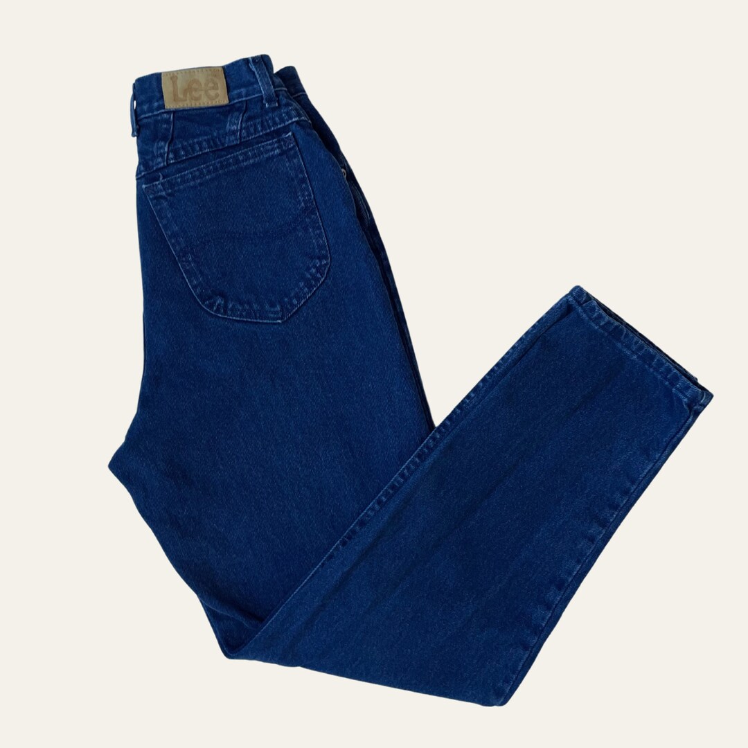 90s Blue Lee High Waisted Mom Jeans Size 10 Medium Denim Pants Etsy