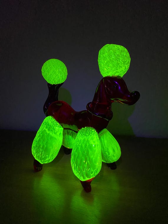 Rare Vintage Uranium Vaseline Murano Glass Zanetti Poodle Dog - Etsy