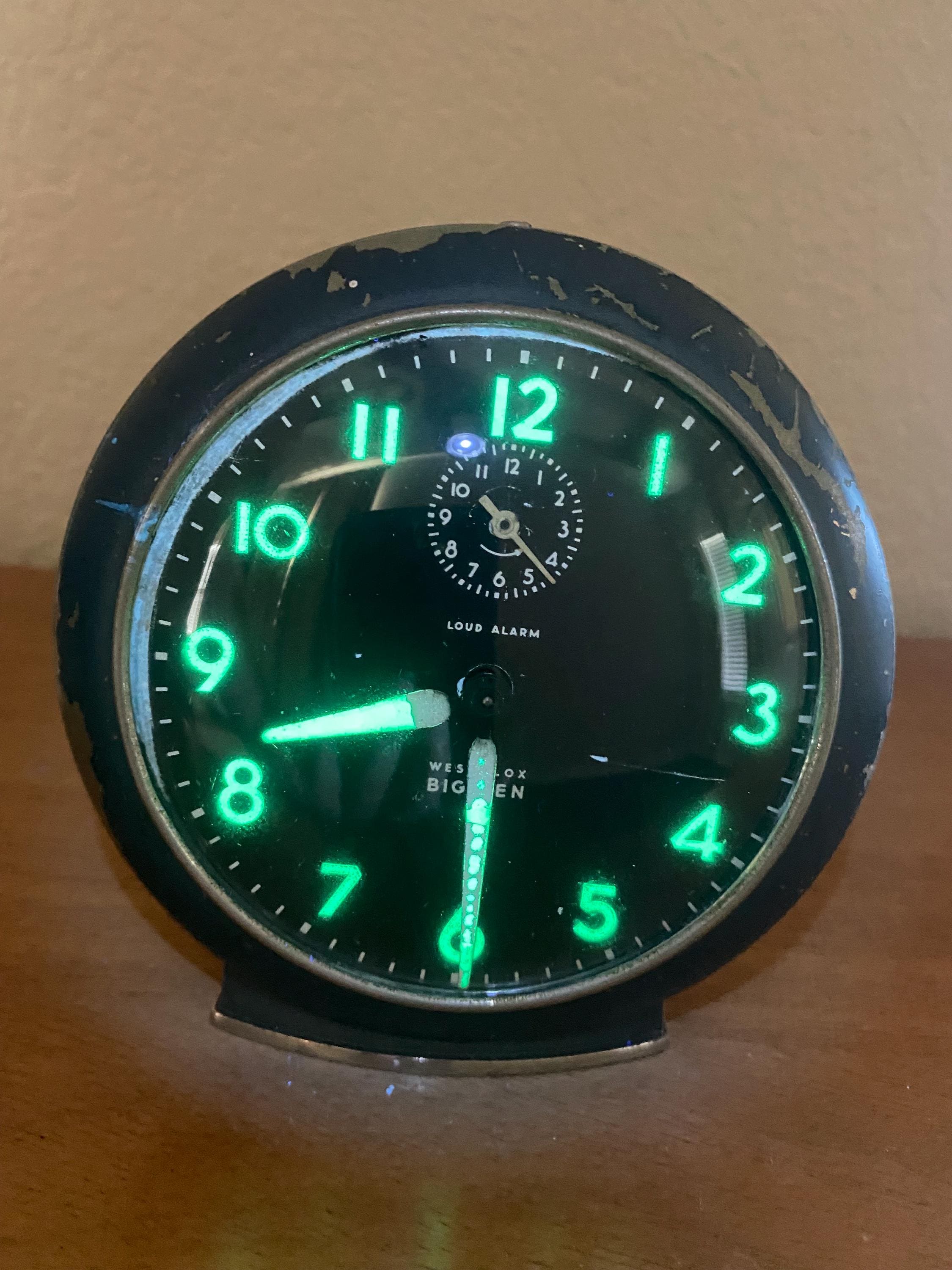Vintage Westclox Big Ben Radium Dial Alarm Clock Glows Like
