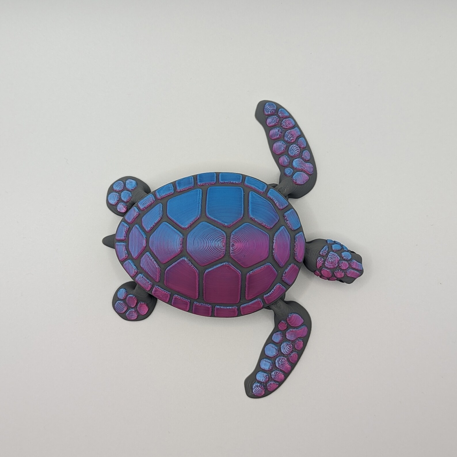 Articulated Turtle Fidget Toy, 3D Printed, Multicolour, Anxiety Relief ...