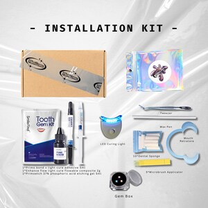 Tooth Gem Kit | Toothgem Installation Kit | DIY tooth gem kit | Teeth Decoration Bonding Agent Etching Gel Light Cure Orthodontic Adhesive