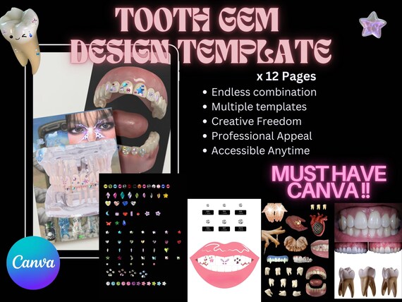 Tooth Gem Design Template, Canva Client Consultation (Digital)