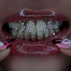 à dent en zircone transparente à dos plat | Diamants zircone| Ensemble de bijoux dentifrice en zircone DIY | strass dentaire