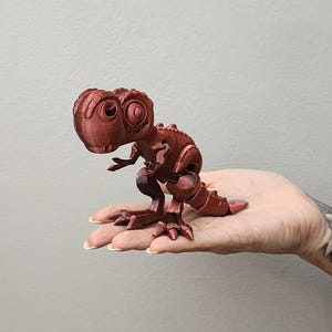 3D Printed Articulating T-Rex Toy: Sensory Fidget Dinosaur