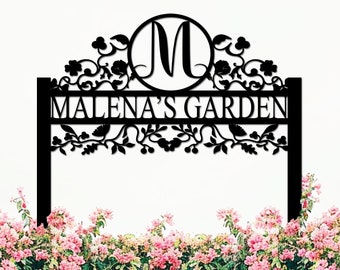 Custom Garden Sign, Personalized Metal Garden Sign With Stake, Custom Garden Sign, Gift for Gardener,  Garden Decor