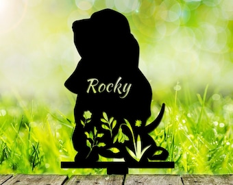 Personalized Dog Memorial Sign, Bassett Hounds Sign, Sympathy Sign, Pet Grave Marker, Remembrance Stake, Dog Garden Sign, Dog Loss Gift