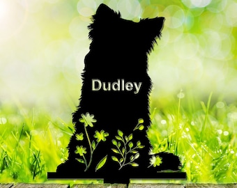 Personalized Dog Memorial Stake, Border Collie Sign, Sympathy Sign, Dog Grave Marker, Remembrance Stake, Dog Garden Sign, Dog Loss Gift