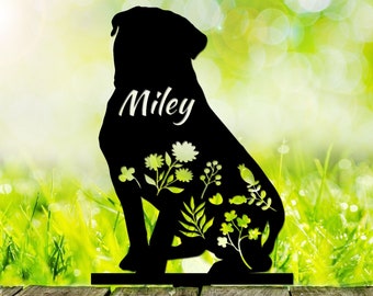 Dog Memorial Stake Personalized, Rottweiler Sign, Sympathy Sign, Pet Grave Marker, Remembrance Stake, Dog Garden Sign, Dog Loss Gift