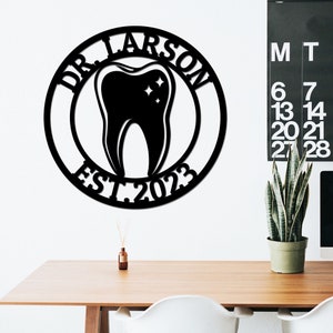 Dentist Office Metal Wall Art, Personalized Dentist Gift, Dental Office Sign, Dentist Office Wall Decor, Dental Metal Wall Art