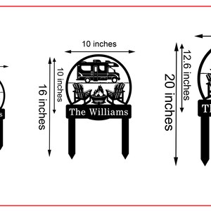 Custom RV Campground Metal Sign, Personalized Happy Campers Sign Yard ...