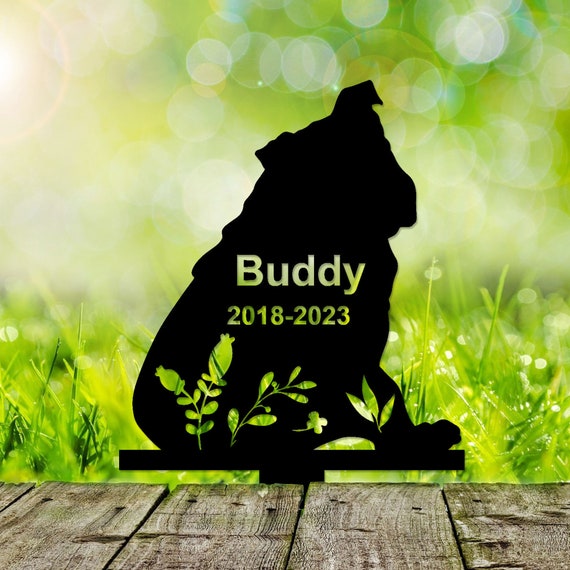 Memorial Plaques For Outdoors Custom American Bulldog Memorial