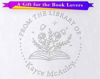 Custom From the Library of Book Embosser/Personalized Book Stamp/Library Embosser/From the Library of Stamp/Book Embosser Personalized