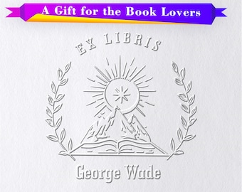 Personalized Book Embosser|Custom Book Stamp|Library Embosser|From the Library of Book Embosser|Book lover Gift