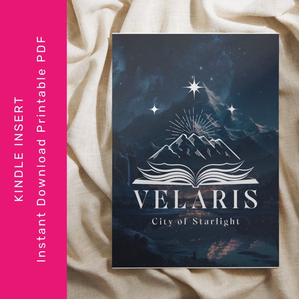 INSTANT Paper Insert for Kindle | Velaris City of Starlight ACOTAR | Downloadable e-reader skin | Kindle Paperweight & Amazon Kindle