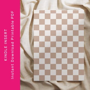 Inserto Kindle con diseño de cuadros Latte: Diseño imprimible para lector electrónico (PDF)