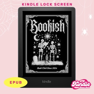 INSTANT Kindle Lock Screen | Halloween Bookish Book Club | Downloadable Screensaver | Kindle & Kobo