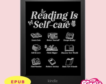 INSTANT Kindle Lock Screen | Reading Is Self Care | Downloadable Screensaver | Kindle & Kobo