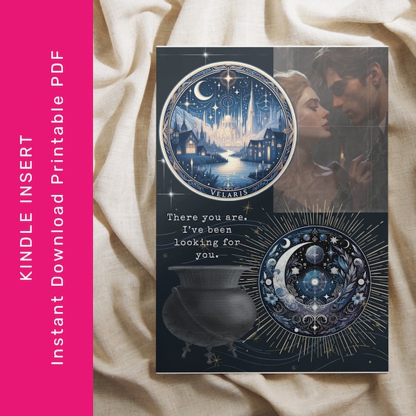 INSTANT Paper Insert for Kindle | The Night Court ACOTAR Feyre and Rhysand | Downloadable e-reader skin | Kindle Paperweight & Amazon Kindle