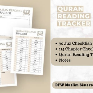 2025 Quran Reading Tracker Printable Planner PDF A4 A5 Journal Muslim ...