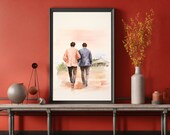 Gay Art I Boho Prints I Gay Gifts I Satin Posters I Size up to 24 x 36 I Gay Lovers I Gay Wall Art I Gay Posters I Gay Images I Gay Guys