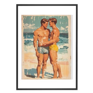 Gay Art, Gay Love, Digital Wall Art, Gay Lovers, Gay Wall Art, Great