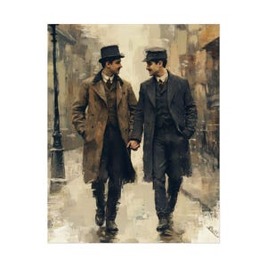 Gay Kunst, London Boys, schwule Männer Drucke, Queer Wandkunst, tolle Gay Geschenke, schwules Wandposter, Gay Öldruck, schwules Männer Poster, schwule Liebhaber