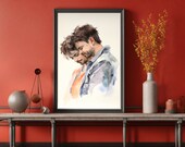 Gay Art I Gay Lovers I Boho Prints I Gay Art I Satin Posters I Size up to 24 x 36 I Gay Gifts I Gay Wall Art I Gay Posters I Gay Images