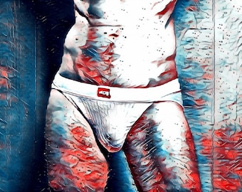 Gay Art, 4 Gay Jock Strap Prints, Gay Wall Art, Fun Gifts, Gay Wall Print, Pop Art, Gay Art Men, Printable Wall Art, Wall Art Gay, Free Gift