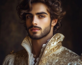 Prince Collection cute gay princes' elegant vintage art poster, gay art gifts wall posters, ready to hang Gay Prints, gay art print, Gay Men