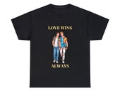 Love Always Wins, Heavy Cotton Tee, Gay Tshirt, 100% Cotton, Gifts for Gay Men, Pride Clothing, Great Price, Fantastic Gift