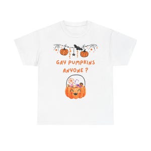 Happy Halloween Gay Pumpkins Shirt, Spooky Gay Halloween T Shirt, Gay Halloween Shirt, Gay Halloween Fun Spooky Gays Halloween Party T-Shirt