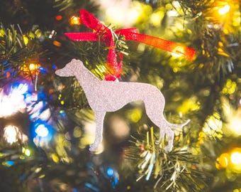 Greyhound Christmas Ornament Silhouette - Holiday decoration for Roommates / Dog lovers, Celebrate your loyal K9 companion!