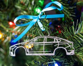 Silver BMW X6 Christmas Ornament - Holiday Decoration for Gearheads / Auto Enthusiasts, Celebrate your legendary ride!