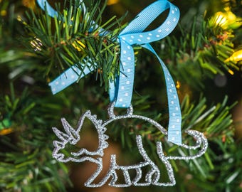 Triceratops Christmas Ornament - Gift for Dinosaur Lovers!