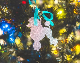 Poodle Christmas Ornament Silhouette - Holiday decoration for Roommates / Dog lovers, Celebrate your loyal K9 companion!