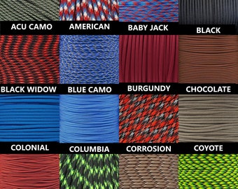 20 feet - 550 Paracord w/ 2*FREE buckles & FREE shipping!! USA Cord