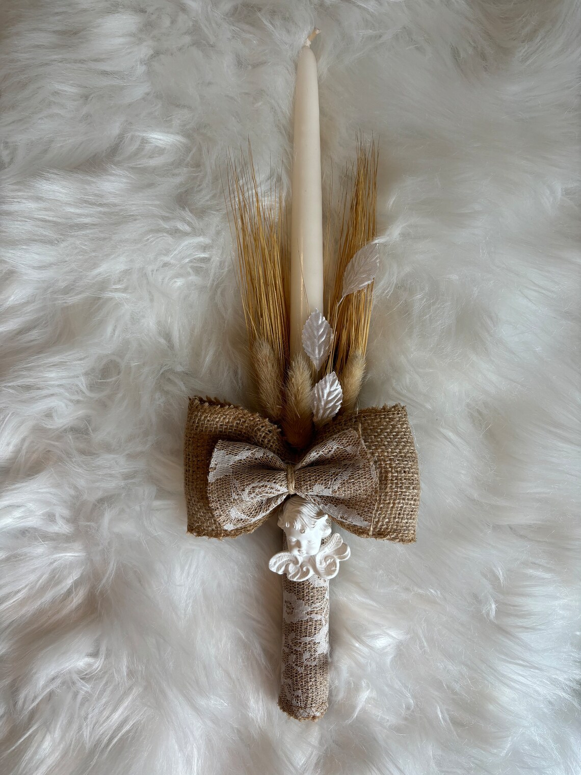 Palm Sunday Candle, Easter Candle, Custom Baptism, Personalized Candle