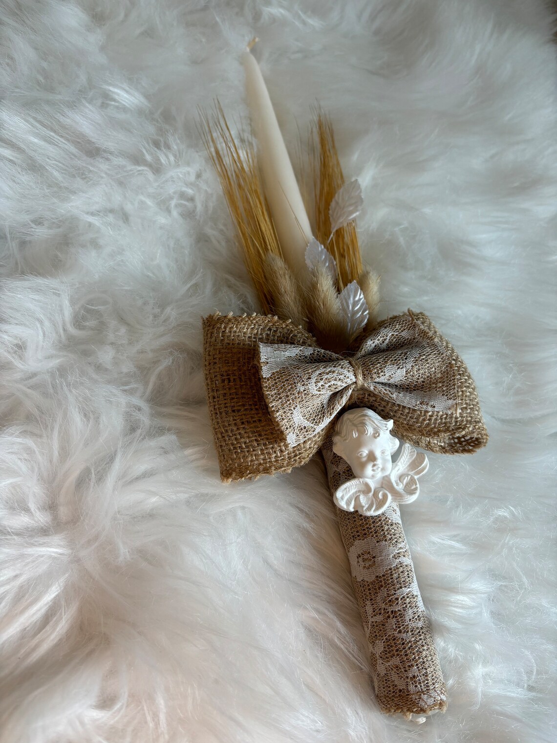 Palm Sunday Candle, Easter Candle, Custom Baptism, Personalized Candle