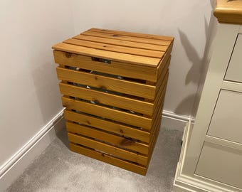 Wooden Clothes Bin - Custom Size and Wood Options
