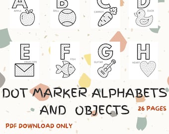 Dot Marker Printable, Dot Marker Alphabets, Dot Marker Letters, Do a Dot Activity, Homeschool Printable, Preschool Activity