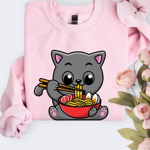 Ramen Cat T-Shirt | Cat Lover Gift, Kawaii Shirt, Alt Clothing, Anime Cat T-Shirt, Japanese Shirt, Foodies Shirt, Ramen Lover, Kitty Tee