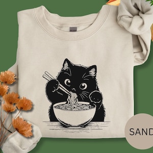 Ramen Cat T-Shirt | Cat Lover Gift, Kawaii Shirt, Alt Clothing, Anime Cat T-Shirt, Japanese Shirt, Foodies Shirt, Ramen Lover, Kitty Tee