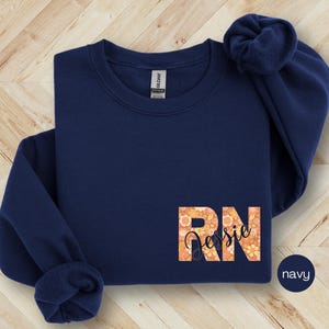 Custom Registered Nurse Sweatshirt With Name, Personalized RN Pocket Hoodie, Nurse Life Outfit, Nurse Appreciation Clothing, Cute Nurse Gift