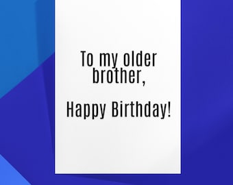 Funny Birthday Card, Birthday Card for Brother, Funny Card, Greeting Card